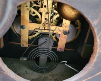 Ornate Sessions mantle clock - 13" high x 18" wide x 7" deep