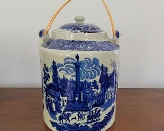 Asian jar with lid and handles - 19" high x 11" diameter