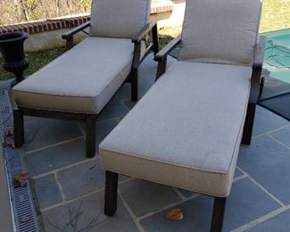 Chaise lounge - 36" tall x 75" long x 30" wide. 2 available. adjustable.