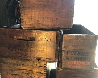MORE OF THE OLD AMMO WOODEN AMMO BOXS