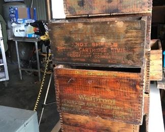 WOOD AMMO BOXS