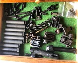 MORE M1 CARBINE PARTS. SIGHTS,OILERS,ROUND BOLT AND FLAT BOLT. EXTRACTORS,
