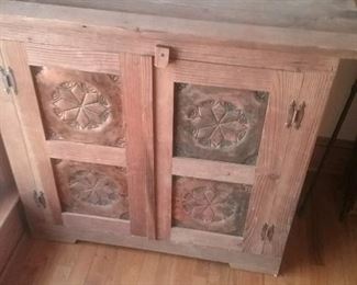 punched tin cabinet