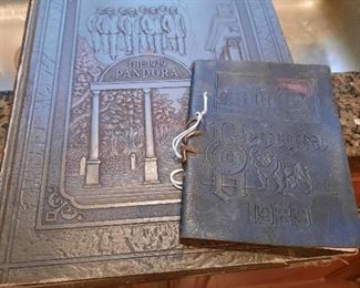 1929 Pandora and leather commencement book