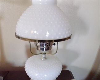 milk glass lamp