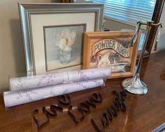 HALF OFF! $5.00 NOW, WAS $10.00..................Towel Bar, Dresser Liners and more Home Decor (C178)