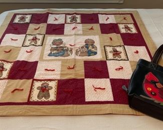 $12.00...............Small Quilt and Cardinal Bag (C172)