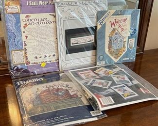CLEARANCE ! $5.00 NOW, WAS $20.00..................Embroidery and Cross Stitch Kits (C166)