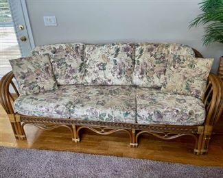 Boca Ration Naples Group 7 Piece Set: sofa, chair, ottoman, 3 tables and rug (C140)