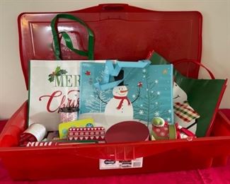CLEARANCE! $2.00 NOW, WAS $10.00..................Lot of Gift Wrap and Tub (C125)