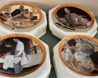 HALF OFF! $20.00 NOW, WAS $40.00.......................4 Norman Rockwell Plates w/boxes (C111)