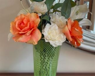 CLEARANCE ! $4.00 NOW, WAS $16.00...................Floral Decor and Artsy Vase 22" tall (C101)