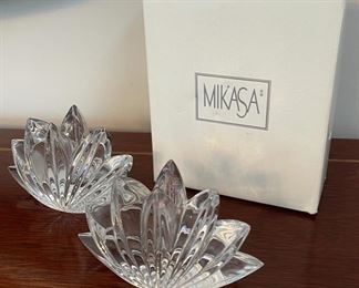 CLEARANCE ! $4.00 NOW, WAS $12.00.................Mikasa Candleholders with box (C068)