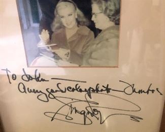 AUTOGRAPHED PHOTO GINGER ROGERS WITH JUDY'S MOM