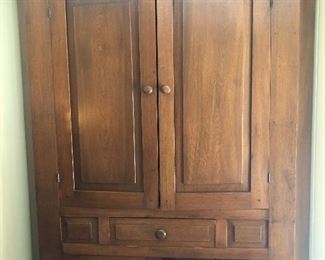 Early Walnut Pegged Corner Cupboard