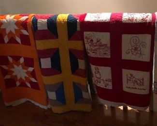 Assortment of Antique Quilts 