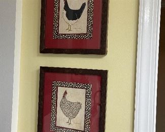 Chicken pictures and chickens everywhere!