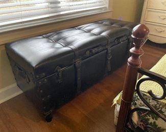 Faux leather trunk/blanket chest 