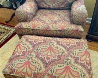 Norwalk Chair and Ottoman $300