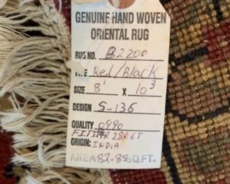 Many of the Rugs are from India