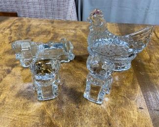 Antique glass candy covers