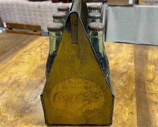 Antique Wood Coca Cola 6pk carrier  bottles