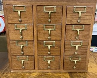 Vintage card file cabinet