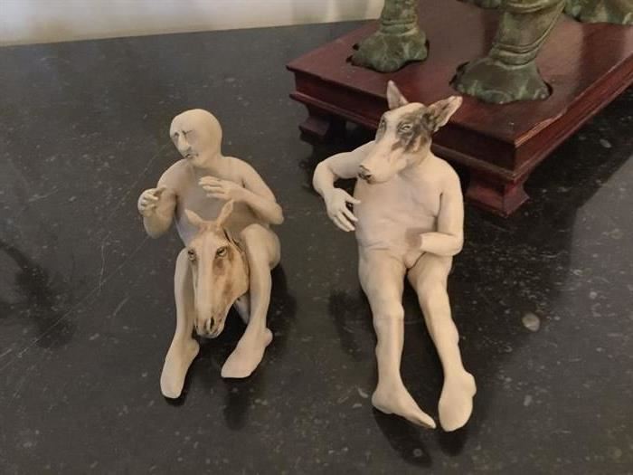I CHOSE THESE TWO WONDERFULLY WEIRD FIGURES TO REPRESENT THIS SALE.AND IF YOU KNOW CHARLOTTE YOU WILL KNOW THAT THEY ARE SO HER