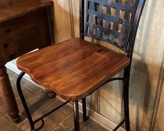 One of three bar stools