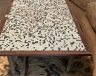 Coffee table with small tiles