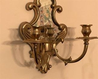 One of two wall sconces