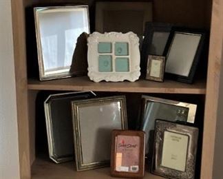 Book shelf; variety of  frames
