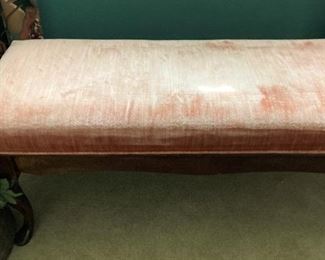 Peach colored bed bench