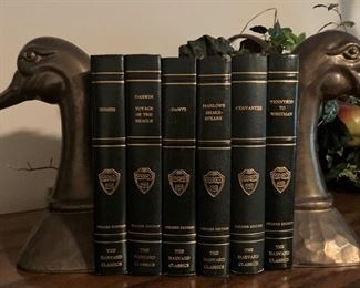 Brass duck bookends for "The Harvard Classics"