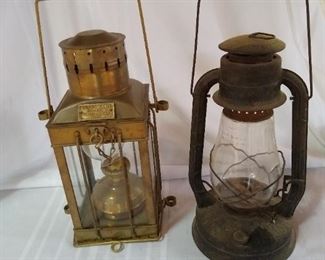 Vintage and Antique kerosene lanterns.