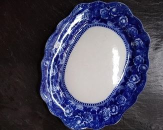 Antique flow blue platter.
