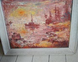 Signed oil painting.