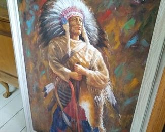 Signed oil painting.