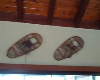 Antique snow shoes.