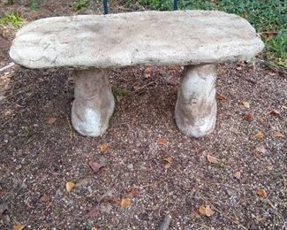 Cement bench.