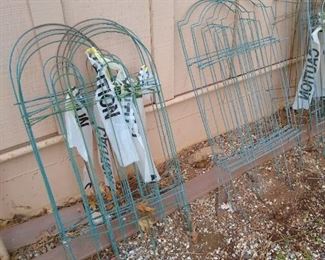 Garden fencing.