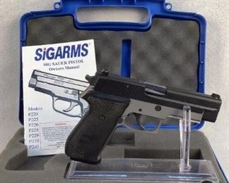 Serial - G362257
Mfg - Sig Sauer
Model - P220
Caliber - 45 Auto
Barrel - 4.4"
Capacity - 8+1
Type - Pistol
Located in Chattanooga, TN
Condition - 3 - Light Wear
This is a Sig Sauer P220 chambered in 45 auto. These pistols have an incredible track record for being reliable and fun to shoot. This particular piece has been revived recently with a newly cerakoted slide and is running with night sights.
