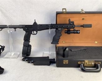 Serial - FFLC76
Mfg - Kel-Tec
Model - Sub-2000
Caliber - 9 MM
Barrel - 16.5"
Magazines - 4
Type - Rifle, Semi Automatic
Located in Chattanooga, TN
Condition - 3 - Light Wear
This lot contains a Kel-Tec Sub-2000 rifle chambered in 9 MM Luger. Comes with a sling, green laser, and detachable pistol foregrip. In the included case you will find 4 loaded magazines: one 50 round drum magazine, two 33 round stick magazines and one 17 round magazine all loaded with 9 mm FMJ bullets.
***COMBINATION LOCK DOES NOT WORK ON THE CASE***