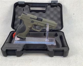 Serial - HSS5420
Mfg - Smith & Wesson
Model - M&P40 OD Green
Caliber - 40 S&W
Barrel - 4.25"
Capacity - 13+1
Magazines - 1
Type - Pistol
Located in Chattanooga, TN
Condition - 3 - Light Wear
This lot contains a Smith & Wesson M&P 40 that has been cerakoted OD Green. This pistol comes with a factory box and one magazine.