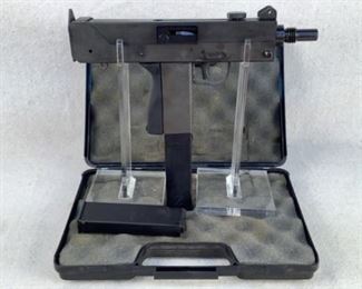 Serial - 89-0071460
Mfg - Cobray/S.W.D. INC
Model - M-11/NINE mm pistol
Magazines - 2
Type - Pistol
Located in Chattanooga, TN
Condition - 3 - Light Wear
This lot contains a Cobray/S.W.D. INC M-11/NINE mm pistol chambered in 9mm Luger. Comes with hard case, one 25 round stick and one 13 round mag.