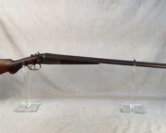 Serial - 39245
Mfg - Ithaca Gun Co
Model - New Ithaca Gun
Caliber - 12 Gauge
Barrel - 30"
Type - Shotgun, Side-by-Side
Located in Chattanooga, TN
Condition - 4 - Aged, Heavy Wear
This lot contains an Ithaca Gun Co New Ithaca double barrel side by side shotgun chambered in 12 gauge. It has a color case hardened frame, "rabbit ears" hammers, Damascus steel 30" barrels and original wood stock. Based on the Serial number look up it was manufactured in 1900. Includes soft shell case!