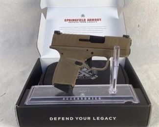 Serial - BY601341
Mfg - Springfield Armory
Model - FDE Hellcat Pistol
Caliber - 9mm Luger
Barrel - 3"
Capacity - 11+1
Magazines - 2
Type - Pistol
Located in Chattanooga, TN
Condition - 1 - New
The Springfield Armory Hellcat is one of the most popular carry pistols of the past few years, mainly in part due to it's micro size and impressive round count. The extended magazine that comes with this pistol increases the round count from 11 up to 13+1, an impressive feat for such a small pistol. This particular example comes in a gorgeous flat dark earth color.