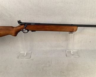 Serial - 123751
Mfg - Mossberg Model
Model - 44 US Training Rifle
Caliber - 22 Long Rifle
Barrel - 26"
Capacity - 7+1
Magazines - 1
Type - Rifle, Bolt Action
Located in Chattanooga, TN
Condition - 3 - Light Wear
This is a U.S. Property Marked Mossberg Model 44 US training rifle chambered in 22 LR. This rifle was used during World War II as a training rifle in the United States Armed Forces. This rifle features a parkerized finish, a wooden stock, and an excellent adjustable rear peep iron sight. This rifle is in great shape for it's age!