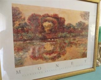 Monet print - framed