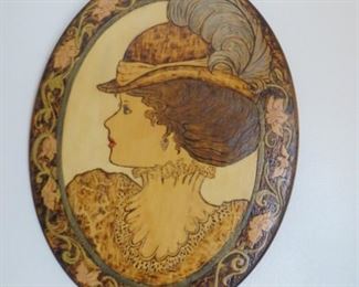 Wood burned Victorian Lady Plaque.jpg
